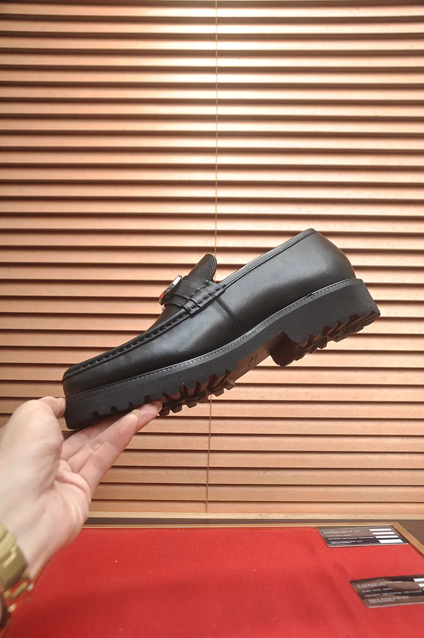 Men's Men's Shoes💰560💶[[HERMES]] (High-end Niuli) New 🍀 HERMES - top version of Ferragamo's classic casual leather shoes! Made of imported original cowhide, the inner top layer is comfortable cowhide lining! Original wear-resistant rubber outsole! High quality products! Code number 38-45 (45 customized)